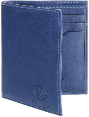 

MARKQUES Men Blue Artificial Leather Card Holder(6 Card Slots), Blue-05