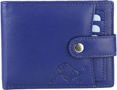 

Wild Buff Men Blue Genuine Leather Wallet(7 Card Slots)