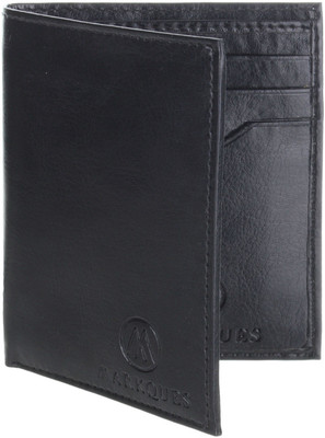 

MARKQUES Men Black Artificial Leather Card Holder(6 Card Slots), Black-01