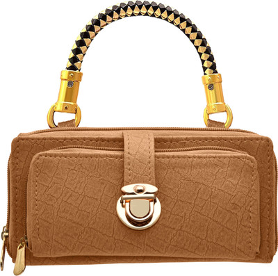 

tap fashion Party Brown Clutch