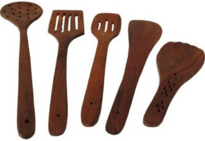 SG Shahi Kitchen Wooden Wooden Spoon Set(Pack of 5)
