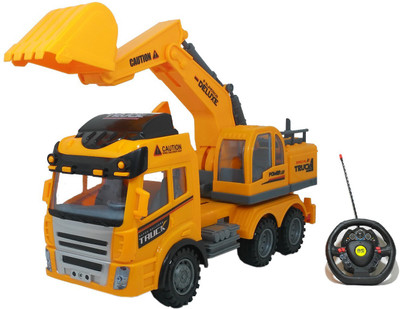 

HALO NATION Remote Control Crane Mounted Truck Construction Toy with Excavator Bucket(Yellow)