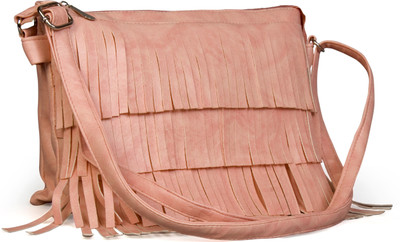 

Felicita Women Casual Pink PU Sling Bag