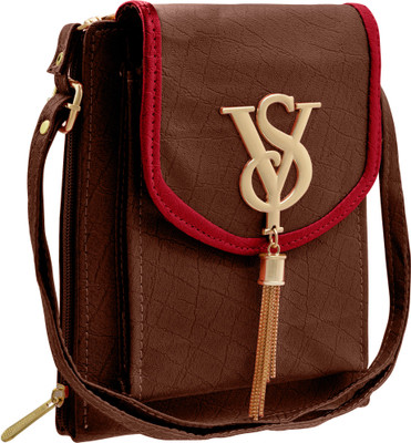 

tap fashion Women Casual Brown PU Sling Bag