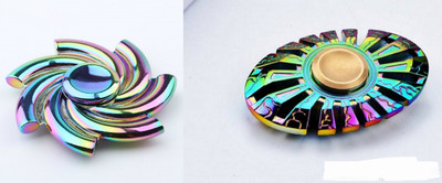 

Montez Shinning Rainbow Metal Illusion & Fish Fidget Spinner Toy ( set of 2)(Multicolor)