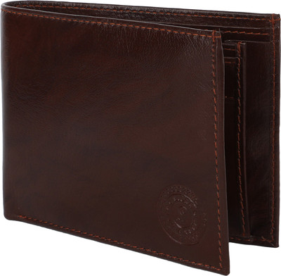 

AMJ Men Brown Genuine Leather Wallet(8 Card Slots)
