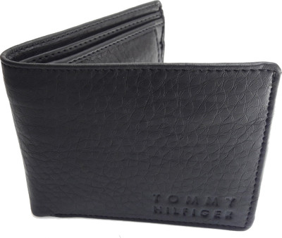 Cute Creations Men Black Artificial Leather Wallet(5 Card Slots), Black-02