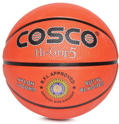 Cosco Hi-Grip Basketball - Size: 5(Pack of 1, Orange)