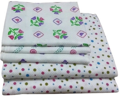 Cotton colors Cotton 300 GSM Bath Towel Set(Pack of 5)