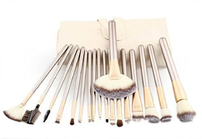 

Fheaven Makeup Brushes Set Fondation Eyeshadow Cosmetic Tool With Leather(Pack of 18)