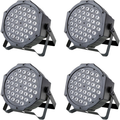 

Anoralux 4 Pcs SLIM LED PAR Stage Lights 36 x 2 W LED RGB 6 colors in 1 Stage Lighting DMX-512 Stage Light for Disco Party DJ Club (FLAT) Disco Ball Set(Ball Diameter: 17 cm)