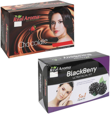 

Real Aroma Chocolate Blackberry Facial Kit 740 g(Set of 2)