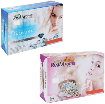 

Real Aroma Diamond Pearl Facial Kit 740 g(Set of 2)