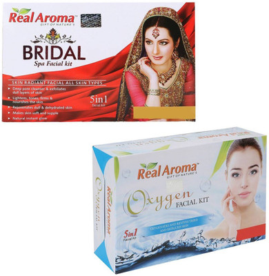 Real Aroma Bridal Oxygen Facial Kit 740 g(Set of 2)
