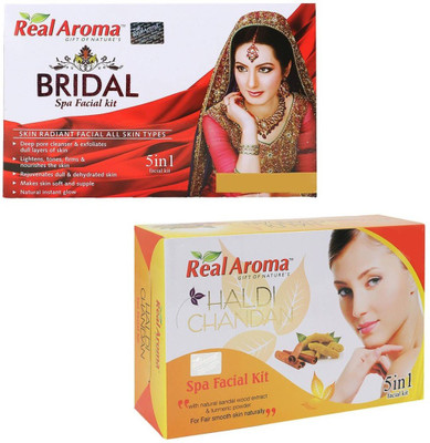 

Real Aroma Bridal Haldi Chandan Facial Kit 740 g(Set of 2)