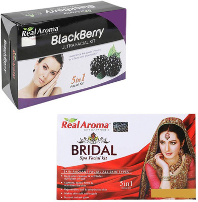

Real Aroma Blackberry Bridal Facial Kit 740 g(Set of 2)