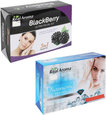 

Real Aroma Blackberry Diamond Facial Kit 740 g(Set of 2)