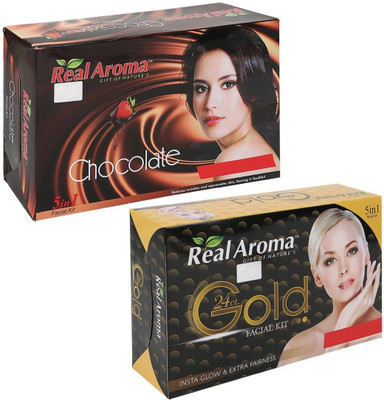 

Real Aroma Chocolate 24Ct Gold Facial Kit 740 g(Set of 2)