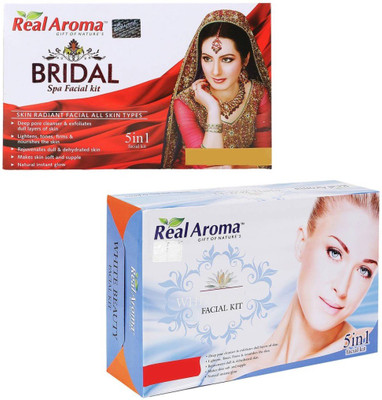 

Real Aroma Bridal White Beauty Facial Kit 740 g(Set of 2)