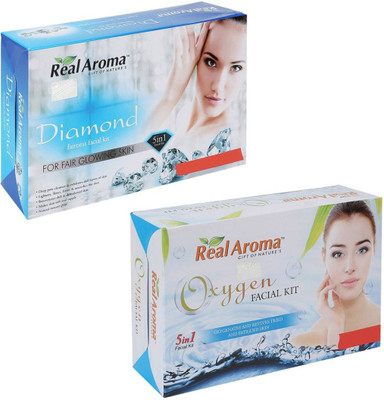 

Real Aroma Diamond Oxygen Facial Kit 740 g(Set of 2)