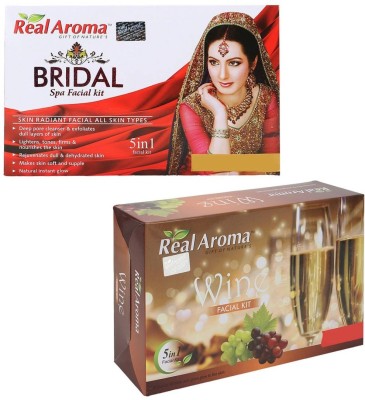 

Real Aroma Bridal Wine Facial Kit 740 g(Set of 2)