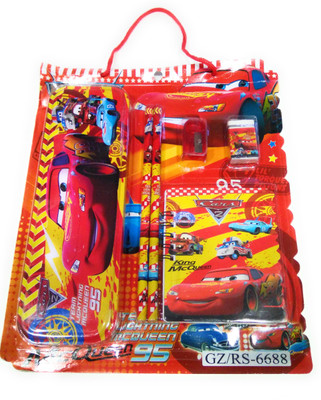 

MAYUMI Bright Multi-colored Cars Print Stationery Set