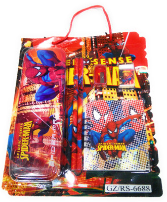 

MAYUMI Bright Multi-colored Spiderman Print Stationery Set