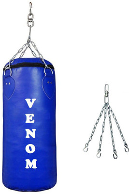 

Venom 1.5 FEET LONG , PU MATERIAL , UNFILLED WITH CHAIN Hanging Bag(1.5, 1 kg)