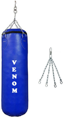 

Venom 3.0 FEET LONG , PU MATERIAL , UNFILLED WITH CHAIN Hanging Bag(3.0, 1 kg)