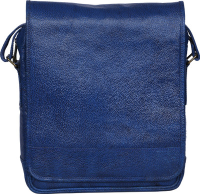 

R Stylist Men & Women Blue Genuine Leather Sling Bag