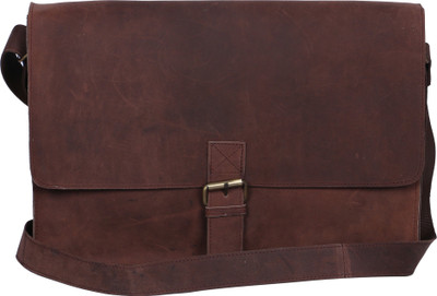 

R Stylist Men & Women Brown Genuine Leather Sling Bag