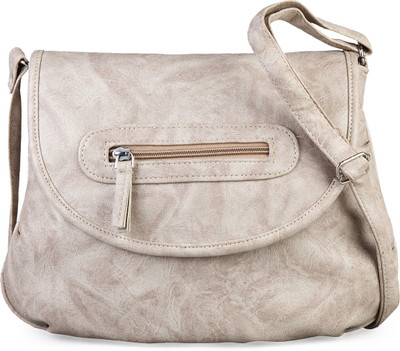 

Felicita Women Casual Beige PU Sling Bag