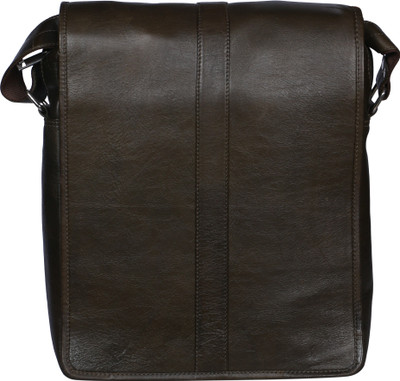 

R Stylist Men & Women Formal Grey Genuine Leather Sling Bag