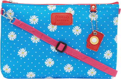 Esbeda Women Casual Blue Nylon Sling Bag