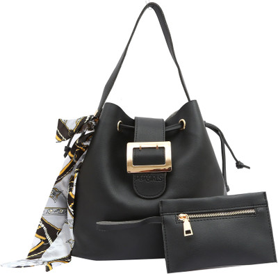 

Pepgirls Girls Casual Black PU Sling Bag