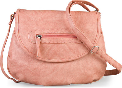 

Felicita Women Casual Pink PU Sling Bag