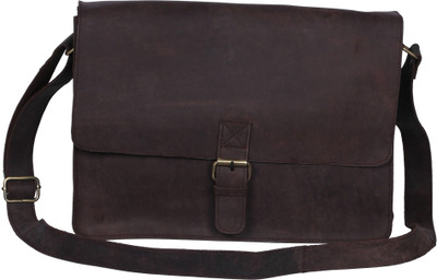 

R Stylist Men & Women Brown Genuine Leather Sling Bag