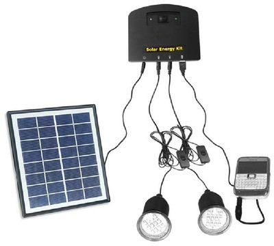 

FOS Portable Home Lighting System (with Lithium-Ion Battery & Water-proof LED Bulbs) Solar Light Set(Free Standing)
