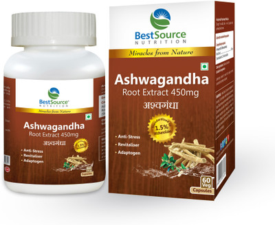 

BestSource Nutrition Ashwagandha Root Extract Veg Caps(60 No)