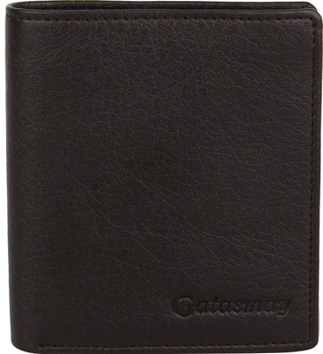 

Gatasmay Men Brown Genuine Leather Wallet(3 Card Slots), Drak brown
