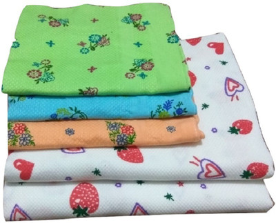 Cotton colors Cotton 300 GSM Bath Towel Set(Pack of 5)