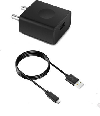 TROST 1 A Wall Charger for Mobile with Detachable Cable(Black)
