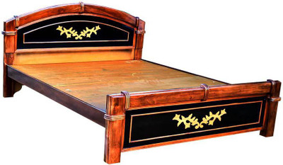 

Zam Zam Furniture Flora - Queen Solid Wood Queen Bed(Finish Color - Teak wood color)