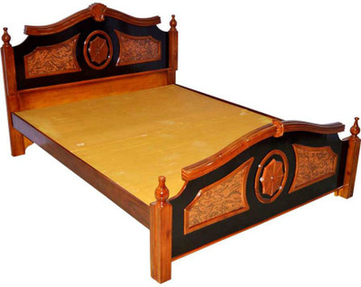 

Zam Zam Furniture King - King Solid Wood King Bed(Finish Color - Teak wood color)