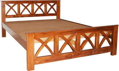 

Zam Zam Furniture Wonder - Queen Solid Wood Queen Bed(Finish Color - Teak wood color)