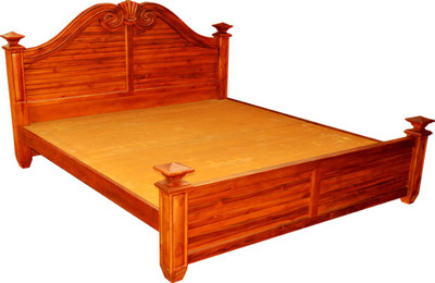 

Zam Zam Furniture Ruby - King Solid Wood King Bed(Finish Color - Teak wood color)