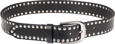

Aditi Wasan Men Casual Black Genuine Leather Belt, Black2