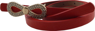 

ELS Women Casual, Party Maroon Artificial Leather, Synthetic Belt
