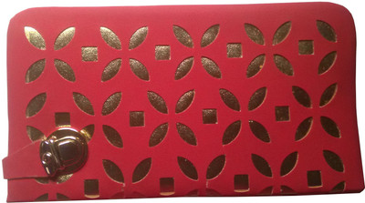 

DNS DESIGNER COLLECTION Casual Red, Gold Clutch, Gold;red