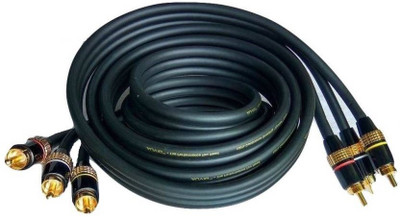 

ReTrack High Quality 12FT 3.65 MTR RCA Audio Video Cable(Compatible with Blue-Ray, Set Top Box, TV, VCR, Black)